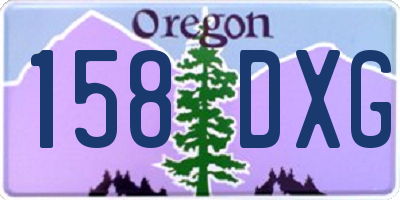OR license plate 158DXG