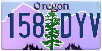 OR license plate 158DYV