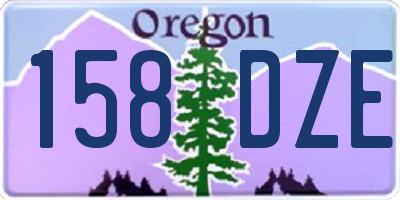 OR license plate 158DZE