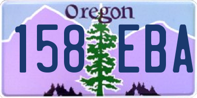 OR license plate 158EBA