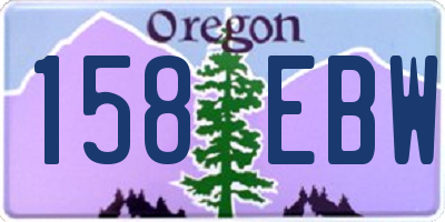 OR license plate 158EBW