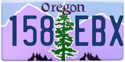 OR license plate 158EBX