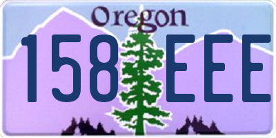 OR license plate 158EEE