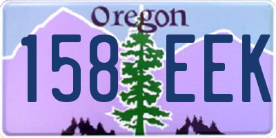 OR license plate 158EEK