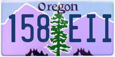 OR license plate 158EII