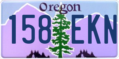 OR license plate 158EKN