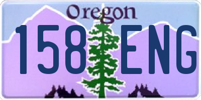 OR license plate 158ENG