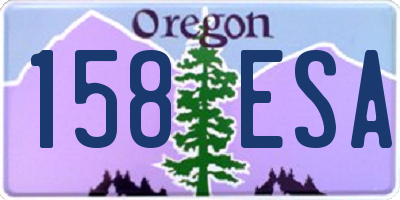 OR license plate 158ESA