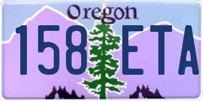 OR license plate 158ETA