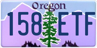 OR license plate 158ETF