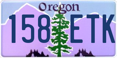 OR license plate 158ETK