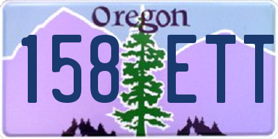 OR license plate 158ETT