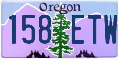 OR license plate 158ETW