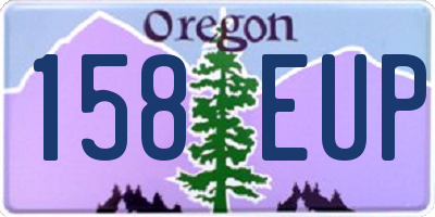 OR license plate 158EUP