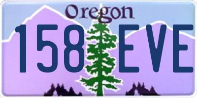 OR license plate 158EVE