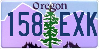 OR license plate 158EXK