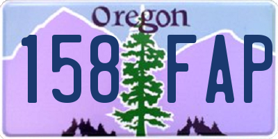 OR license plate 158FAP