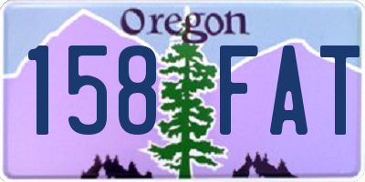 OR license plate 158FAT