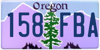 OR license plate 158FBA