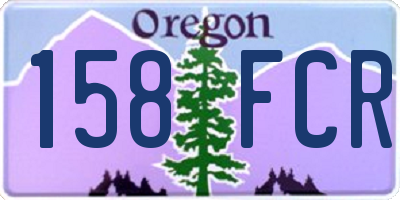 OR license plate 158FCR