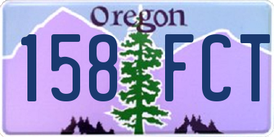 OR license plate 158FCT