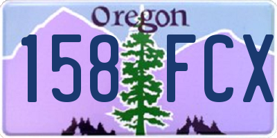 OR license plate 158FCX