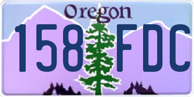 OR license plate 158FDC