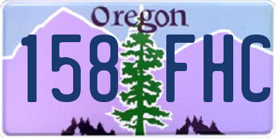 OR license plate 158FHC