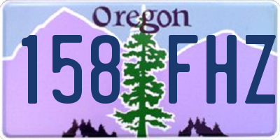 OR license plate 158FHZ