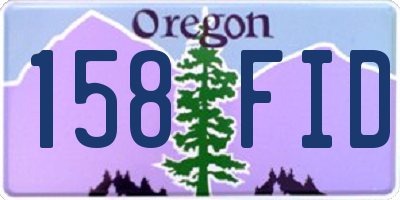 OR license plate 158FID