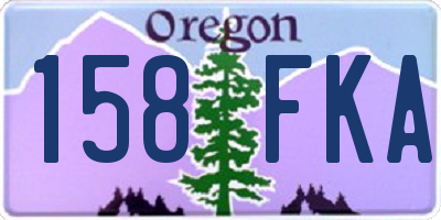 OR license plate 158FKA