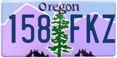 OR license plate 158FKZ