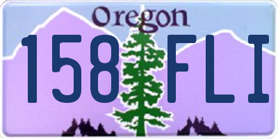 OR license plate 158FLI