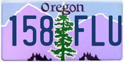 OR license plate 158FLU