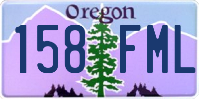 OR license plate 158FML