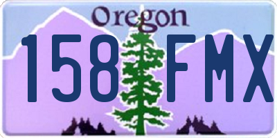 OR license plate 158FMX