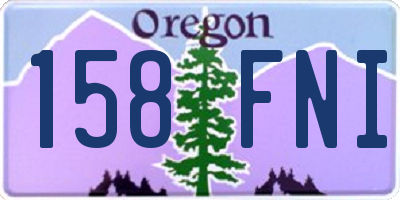 OR license plate 158FNI