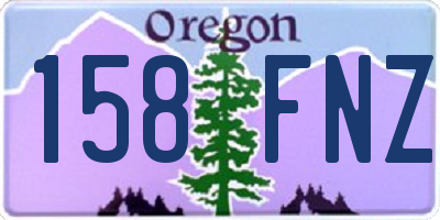 OR license plate 158FNZ