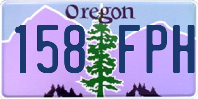 OR license plate 158FPH