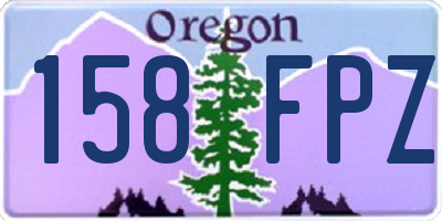 OR license plate 158FPZ