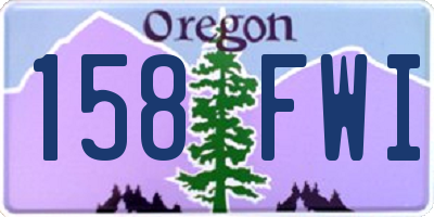 OR license plate 158FWI