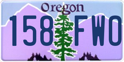 OR license plate 158FWO