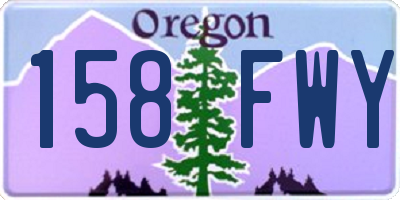 OR license plate 158FWY