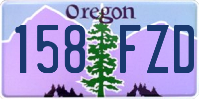 OR license plate 158FZD