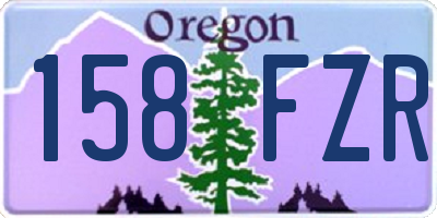 OR license plate 158FZR