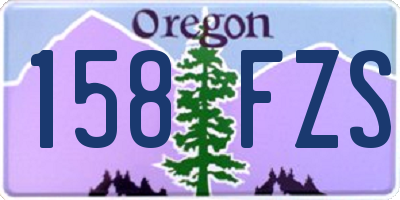OR license plate 158FZS