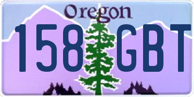 OR license plate 158GBT