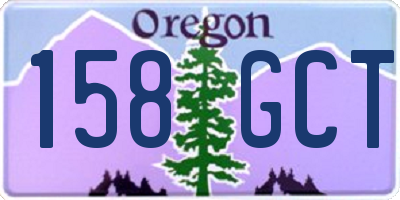 OR license plate 158GCT