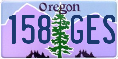 OR license plate 158GES