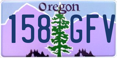 OR license plate 158GFV